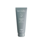 Face Reality hydraCalm mask on blue and white packaging that indicates soothes and boosts hydration