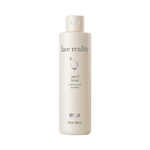 Face reality sai-C toner bottle on white packaging indicating refines and purifies
