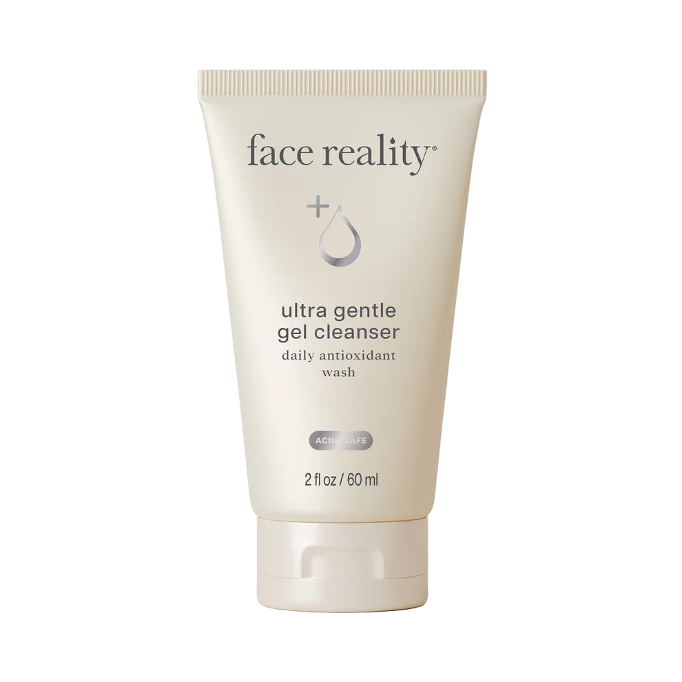 Tube of 'face reality' ultra gentle gel cleanser in travel size